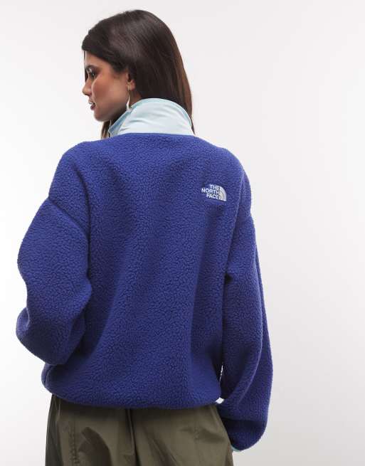 The North Face Cragmont snap button fleece in blue, 4 of 4
