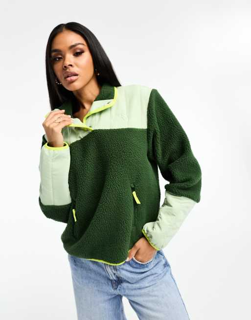 The North Face - Cragmont - Zwaargewicht fleece met 1/4 drukknoopsluiting in saliegroen