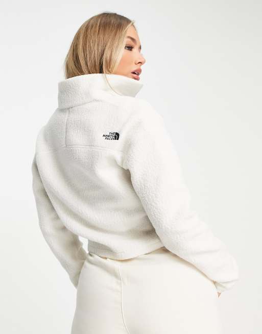 Sporty & Rich WMNS Sherpa Fleece Quarter Zip Beige - CREAM