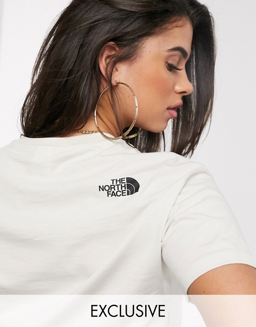 The North Face cropped Fine t-shirt in cream Exclusive at ASOS