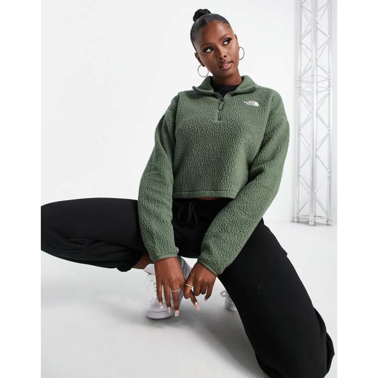 North face green online jumper