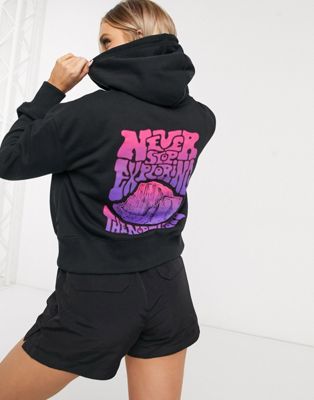 the north face cropped hoodie