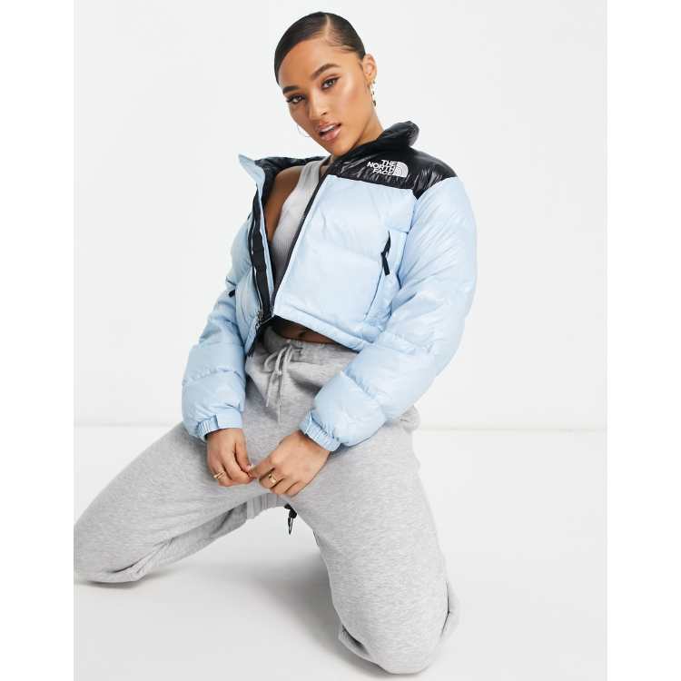 Angel blue north face puffer online