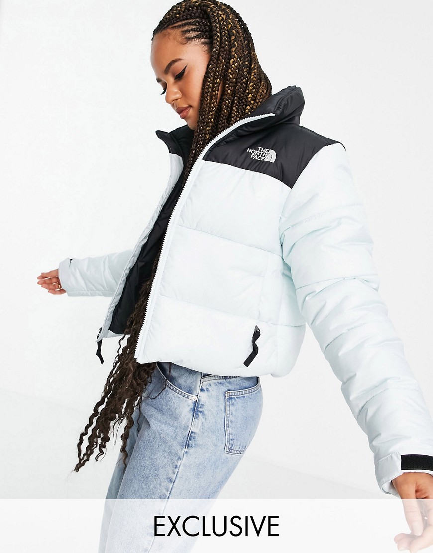 The North Face Cropped Saikuru jacket in blue Exclusive at ASOS-Blues