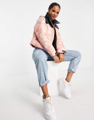 north face grey and pink jacket