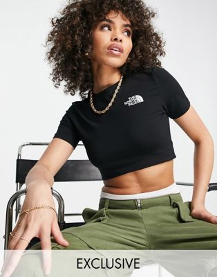 The North Face Cropped T-shirt in black 