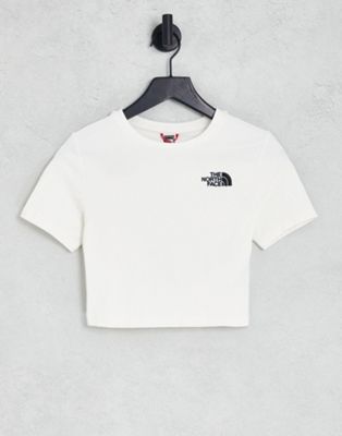 The North Face Cropped t-shirt in white Exclusive at ASOS