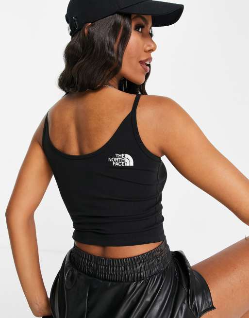 Black crop top tank