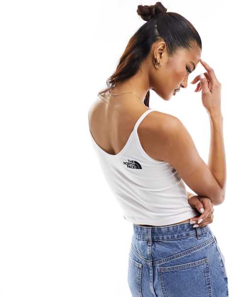 The North Face - Cropped tanktop in wit - Exclusief bij ASOS - view 1