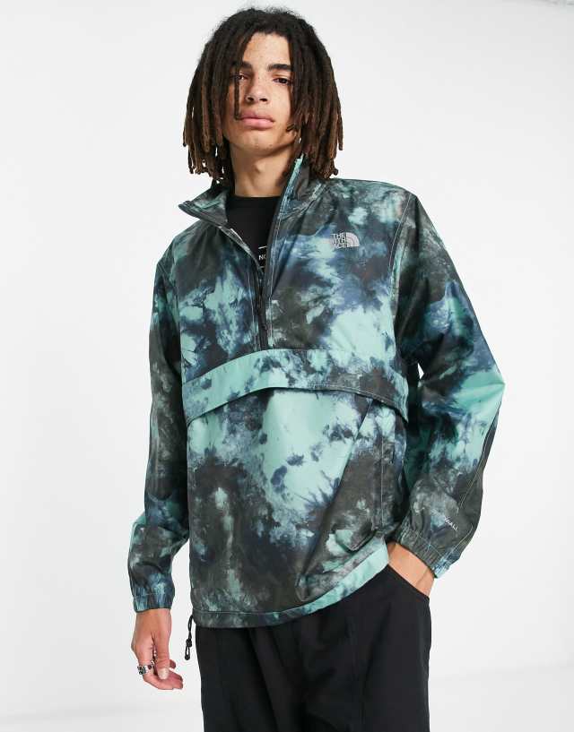 The North Face Crosswinds 2000 overhead wind jacket in wasabi ice print