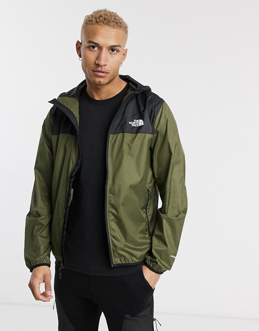 The North Face Cyclone 2 hoodie jacket in black/green