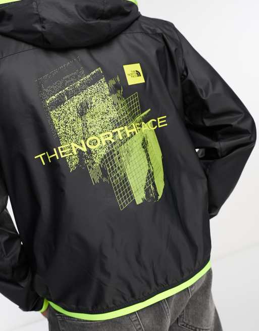 The North Face Cyclone Zip-Up All Over Print Wind Hoodie in Black and White