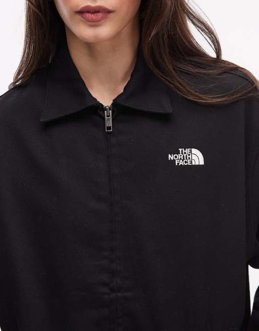 The North Face – Czarna kurtka z diagonalu, z kołnierzykiem, 2 z 4