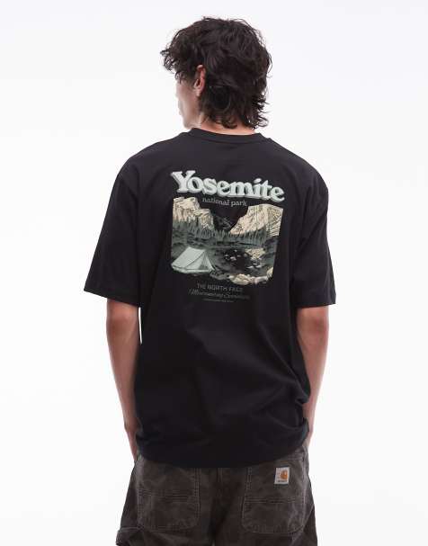 The North Face Yosemite Postcard backprint oversized t-shirt in black