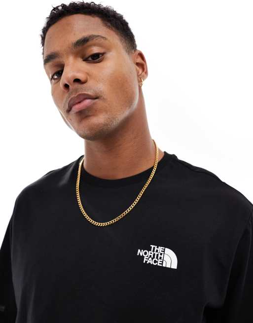 The North Face – Czarny T-shirt z grafiką w stylu retro na