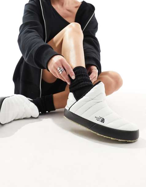 The North Face Deanali Thermoball traction booties in cream and black - view 1