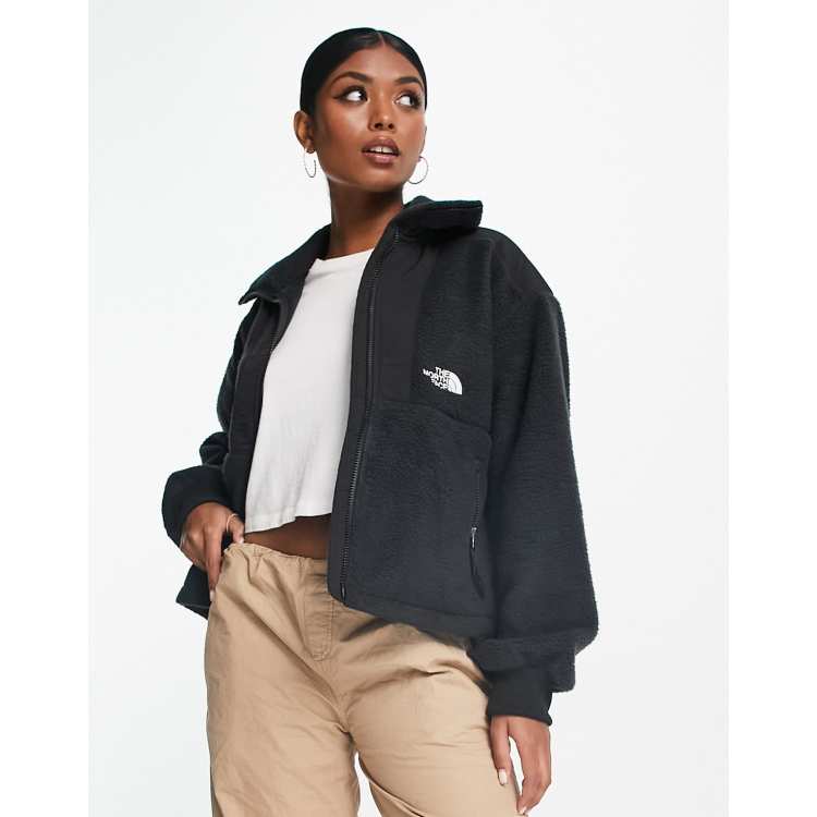 Black fuzzy north face hot sale jacket