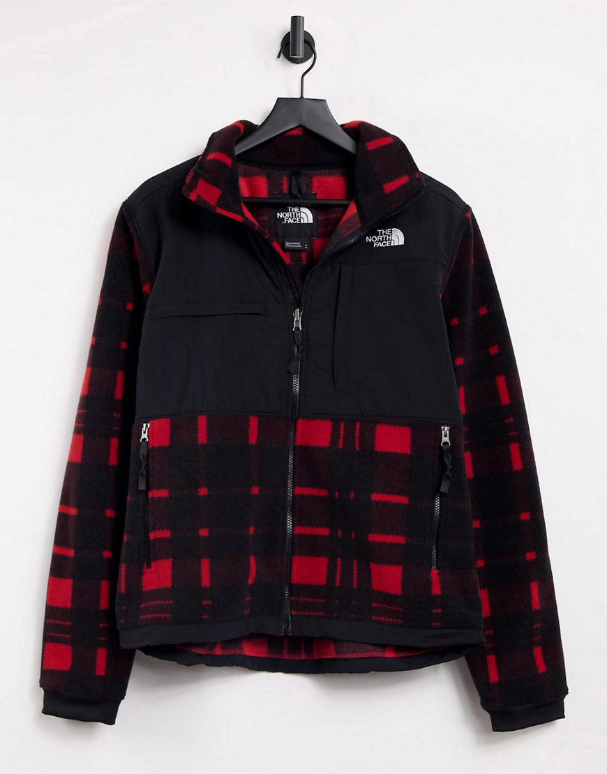 THE NORTH FACE DENALI 2 FLEECE JACKET IN RED PLAID,NF0A4QYHU15