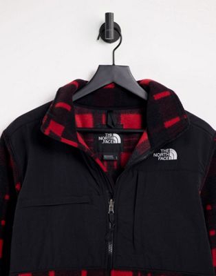 red and black plaid north face