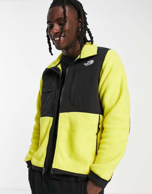 Neon yellow shop north face jacket