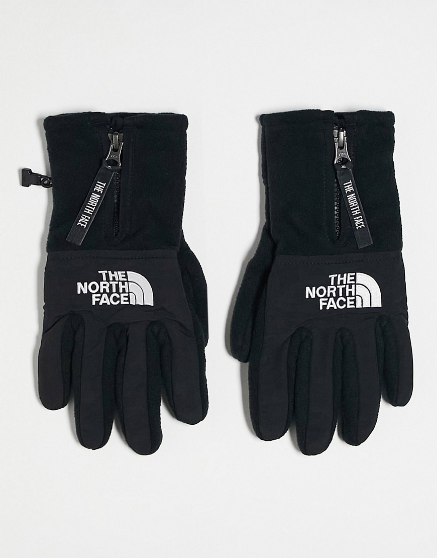 The North Face Denali Etip touchscreen compatible fleece gloves in black