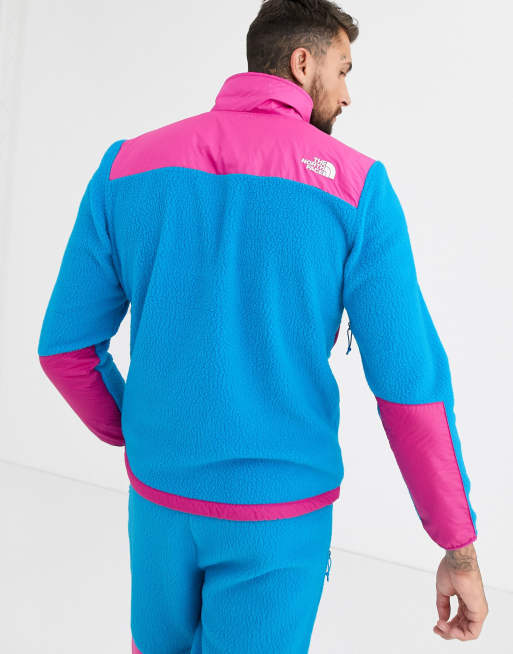 Blue and pink 2025 north face jacket