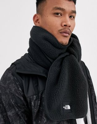 North Face Denali fleece scarf in black 