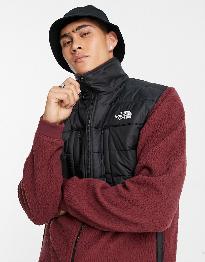 The North Face Denali Insulated fleece jacket in burgundy-Red