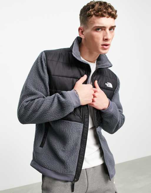 The North Face Denali Insulated fleece jacket in gray | ASOS