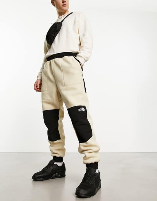 The North Face - Denali - Joggers in pile neri e color pietra