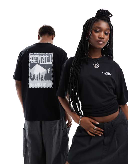 The North Face - Denali - Oversized T-shirt met vintage print op de achterkant in zwart