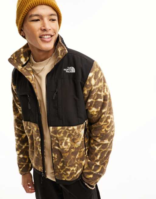 The North Face Denali Polartec fleece jacket in brown distort print | ASOS