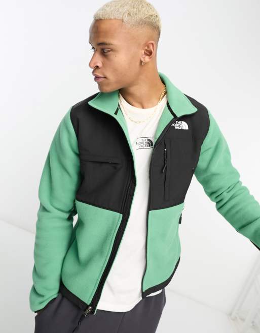 The North Face Denali Polartec fleece jacket in green and black | ASOS