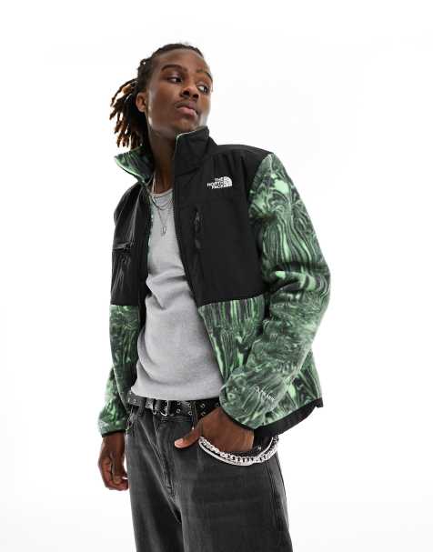 The North Face Denali Polartec fleece jacket in green digi print - view 1