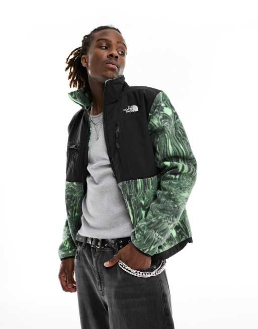 The North Face Denali Polartec fleece jacket in green digi print