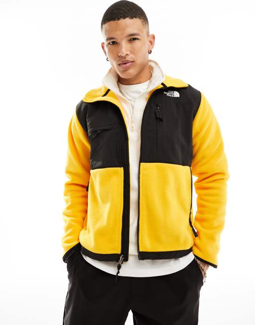 Yellow and black hot sale north face jacket