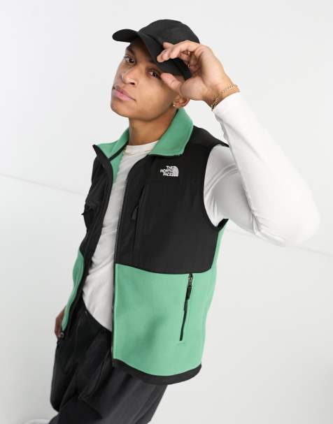 The North Face Denali Polartec fleece vest in green and black - view 1