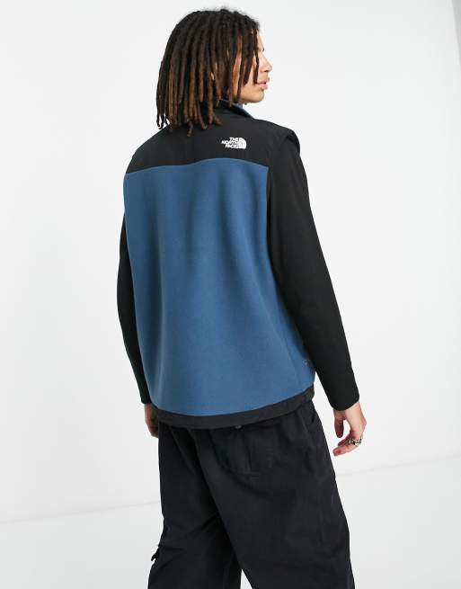 The North Face Denali Polartec fleece vest in shady blue ASOS