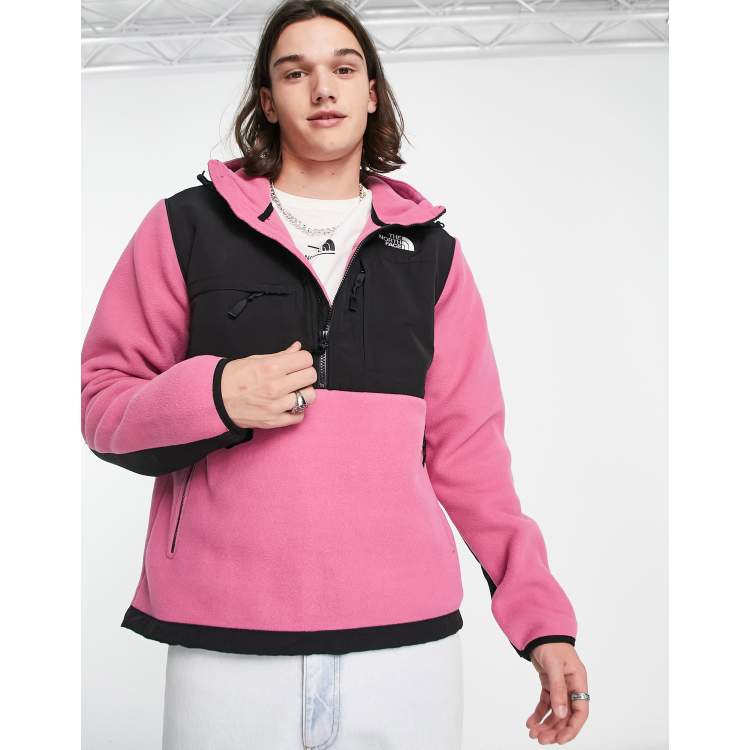 North face discount fleece jacket pink