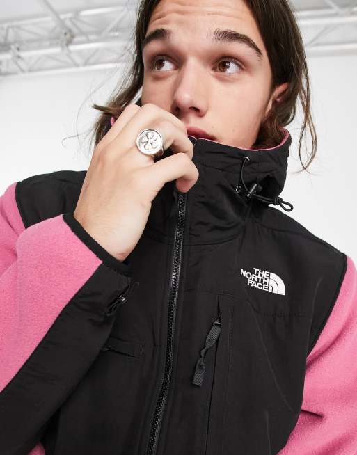 Mens pink best sale north face fleece