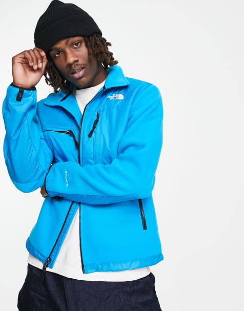 The North Face Denali Polartec zip up fleece in bright blue