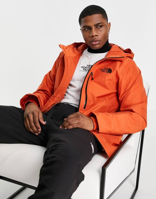 North face orange ski on sale jacket