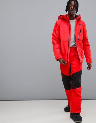 north face ski jacket red