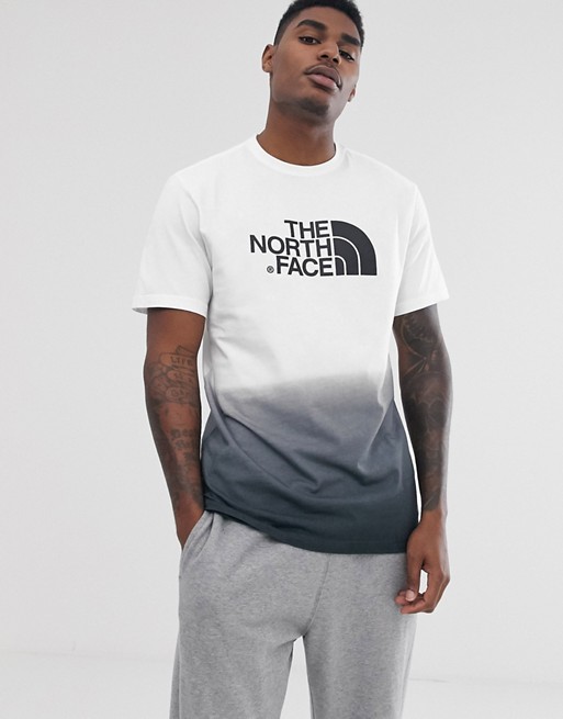 The North Face Dip-Dye t-shirt in white/black