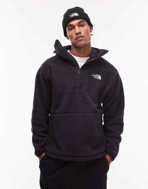The North Face Dirus unisex 1/2 zip balaclava fleece hoodie in black - view 1