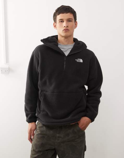 The North Face Dirus unisex 1/2 zip balaclave fleece hoodie in black - view 1
