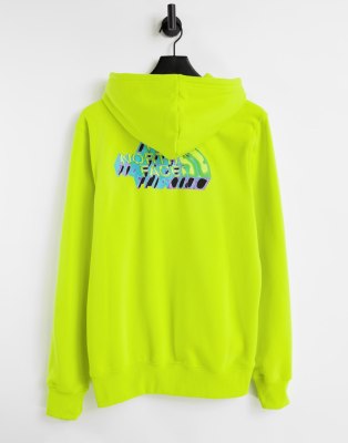The North Face Distorted Half Dome Hoodie In Yellow