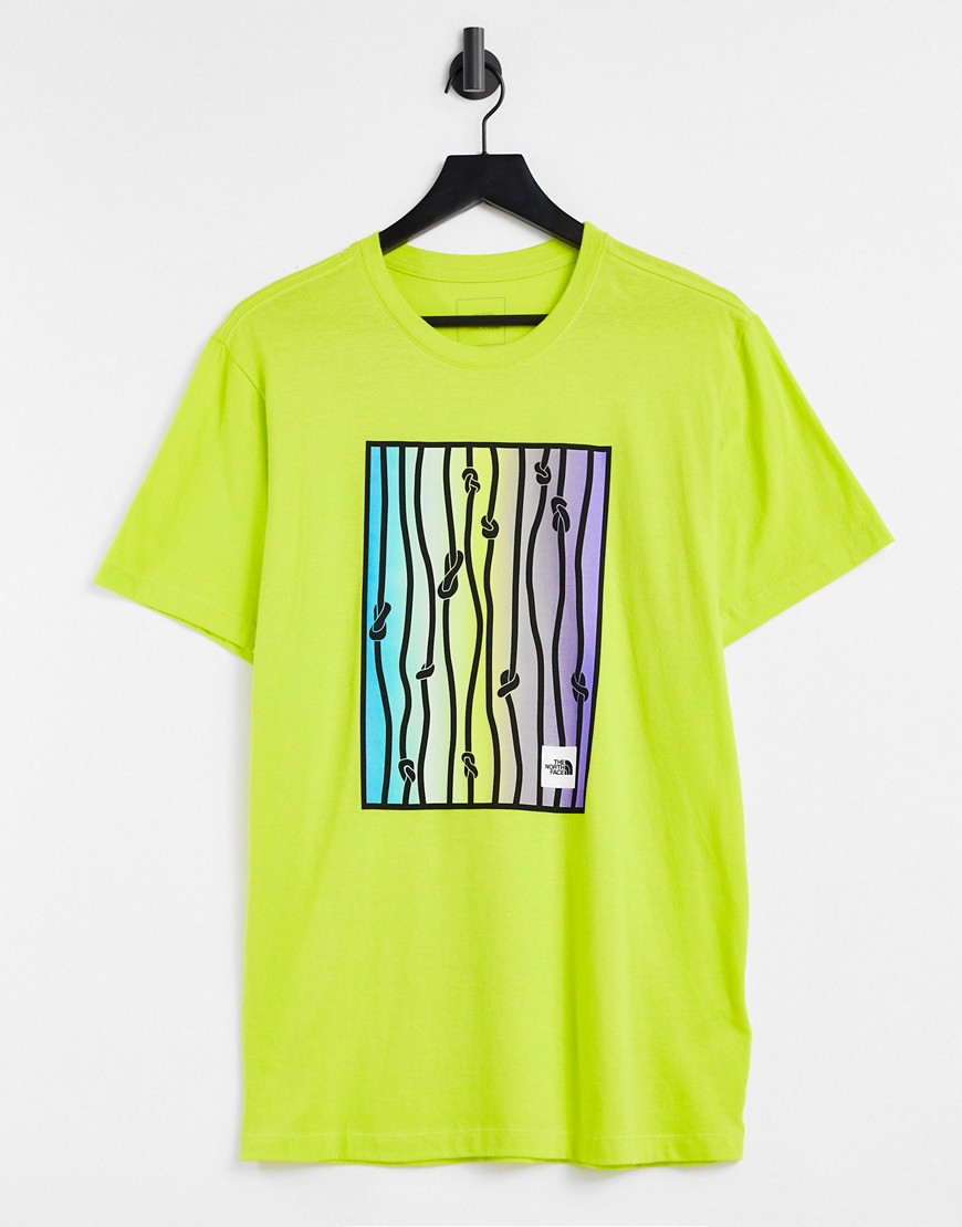 The North Face Distorted Half Dome t-shirt in yellow