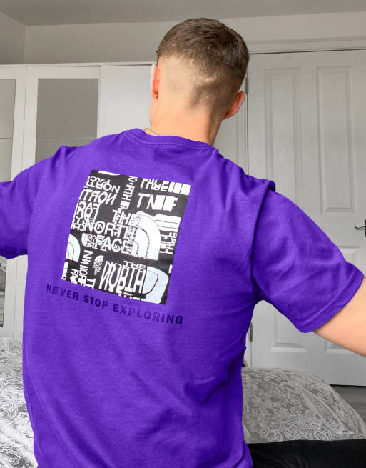 Purple north store face shirt