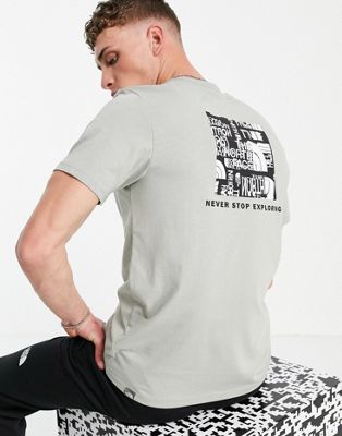 T-shirts et débardeurs The North Face - Distorted - T-shirt à logo - Gris